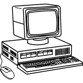 A8 'Retro Computer' Unmounted Rubber Stamp (RS00035647)
