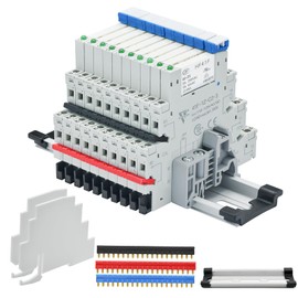 UL Listed 10Pcs Electromechanical Relay Power Relay 110V-120V AC/DC HF41F/60-ZS 1NO 1NC 6 Amp SPDT with LED Indicator, Socket Base, DIN Rail Slotted
