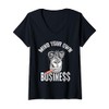 Women's Mind Your Monkey Business Gorilla Business Wildlife Ape V-Neck