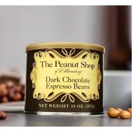 The Peanut Shop of Williamsburg, Dark Chocolate Covered Espresso Beans, 14 oz