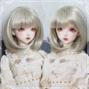 Doll Wig Short Straight Wig, Heat Resistant Doll Hair Wig