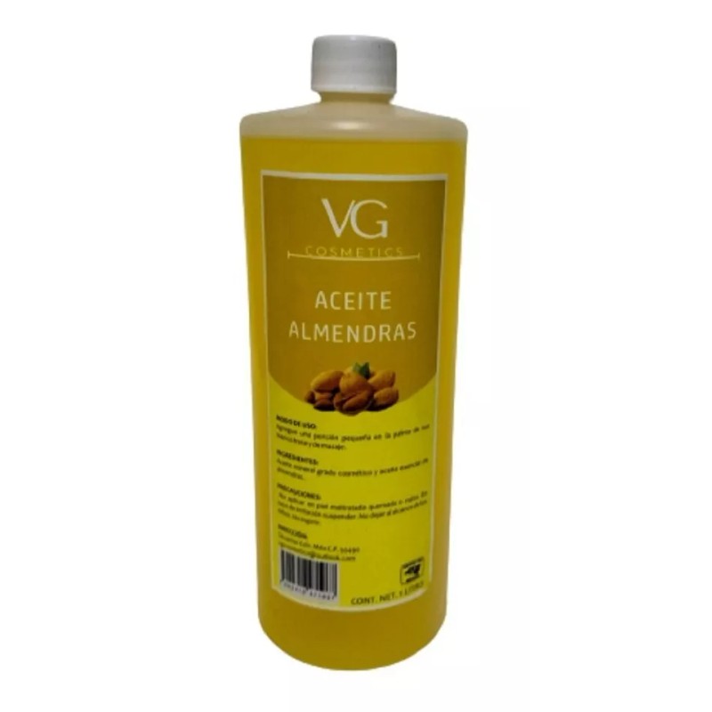 VGCOSMETICS Aceite Masajes Almendras Corporal Spa Profesional 1 Litro