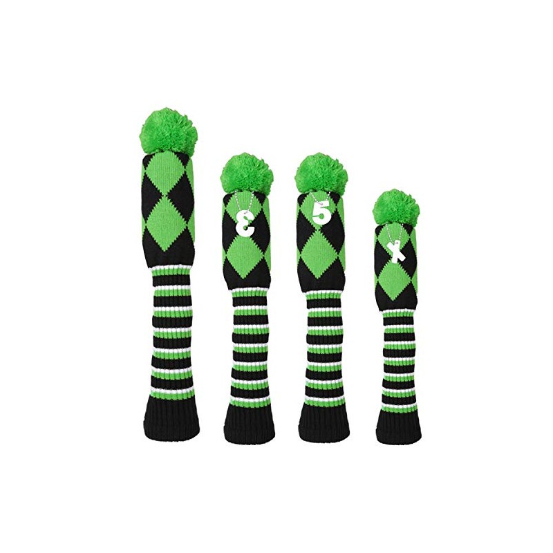 Golf Club Cover Headcover 4-Piece Set Driver/Wood FW 2-Piece/Hybrid UT
