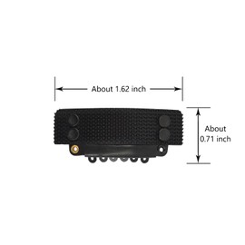 YTBYT 6 Pcs Stickable Wig Clips U-Shape Snap Clip 32mm 6-Teeth Hair Extensions Clips for Fixed Wig Windproof Strap (Black)