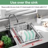 SwetLao Large Sink Dish Drying Rack, Expandable 304 Stainless Steel
