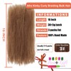 16 Inch Afro Kinky Curly Synthetic Hair Bulk 3 Packs