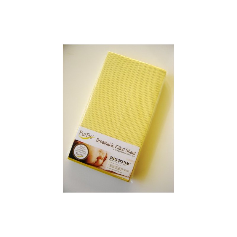 PurFlo Organic Cotton, Breathable Fitted Cot Sheet 120cm x 60cm