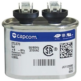 Oval Capacitor 5 uf MFD 370 Volt 27L570BZ3 27L570