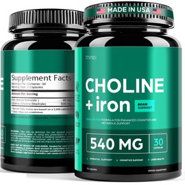 Artnaturals Choline 540mg - High Potency Choline Supplements - Supports Cognitive Performance & Liver Function - 30 Capsules