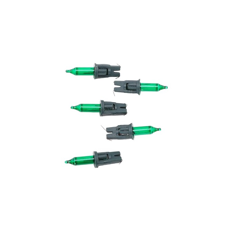 Christmas Concepts® Pack of 5 Green Push in Spare Bulbs