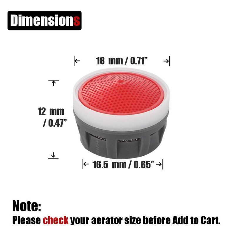 JQK Faucet Aerator, 2.2 GPM Flow Retrictor Insert Faucet Aerators