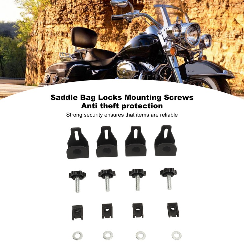 16PCS Saddle Bag Locks Mounting Screws Theft Deterrent Hardware Bolt