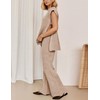 Lviefent Womens 2 Piece Outfits Sweater Set Sleeveless Side Slit