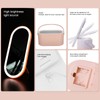 Makeup Case Rotatable Mirror Lid Dimmable LED Light Portable Cosmetic