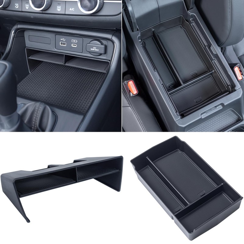 PIMCAR 2PCS Center Console Organizer and Armrest Tray for Honda