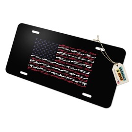 Graphics and More American Gun Flag USA Second 2nd Amendment Novelty Metal Vanity Tag License Plate