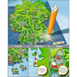 Ravensburger tiptoi 00831 Puzzle "Puzzel, Discover, Experience: Germany" / Puzzle by Ravensburger from 5 Years/Do you know yourself in Germany?