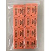 500 Orange 50/50 Double Stub Raffle Tickets
