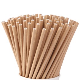 ALINK Paper Straws Pack of 100 - Drinking Straws Paper Durable Recycled - Cocktail Straws Paper Kraft - Paper Straws - Straw Disposable - Straws