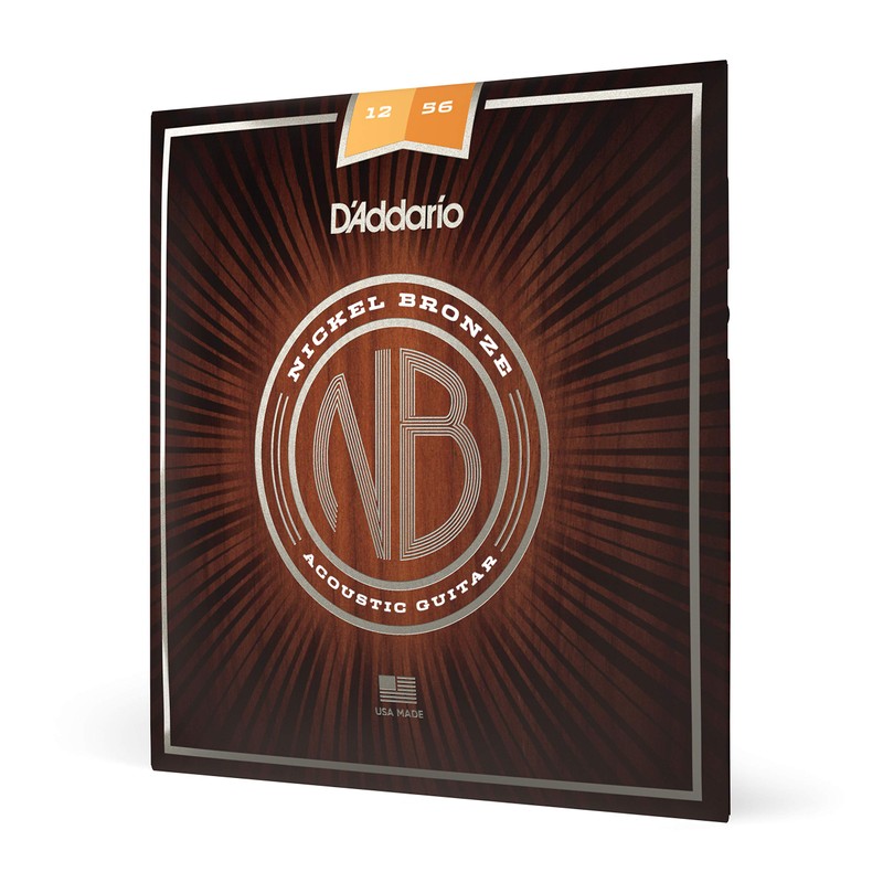 D'Addario NB1152 cuerdas de guitarra acústica de bronce de níquel,