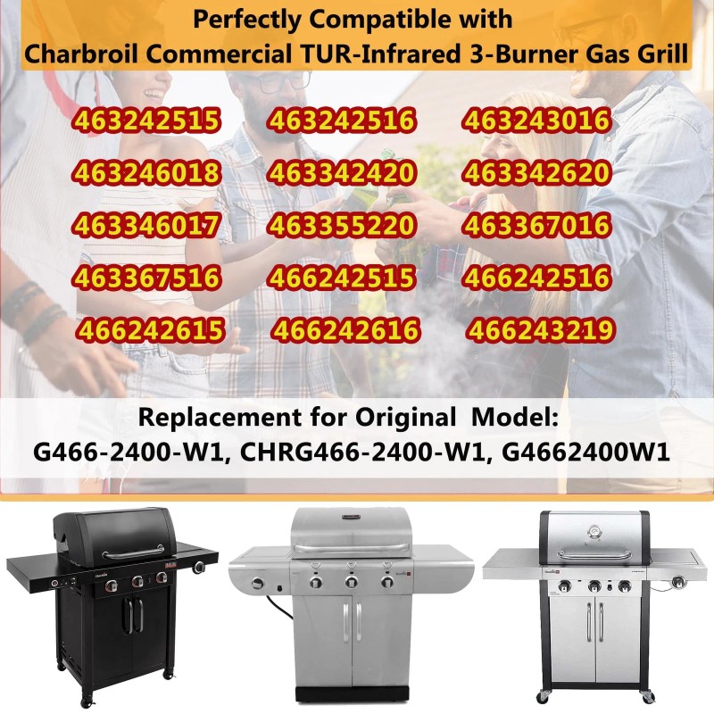 Dcyourhome Emitter Plates for Charbroil Infrared Grill Parts 463242515 463367016