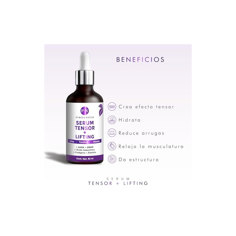 PUREZA NATUR Suero facial Efecto Tensor Lifting con Gaba Y
