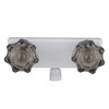 RecPro 4" Shower Handles White/Smoke with Hand Held Shower &