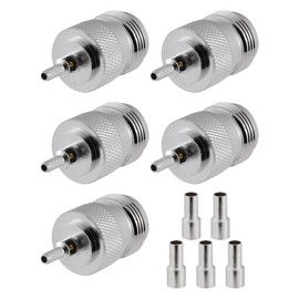 Vecys 5PCS N Female Connectors 50 ohm N Female Crimp RF Coaxial Connector N Female Jack Adapter for RG174 RG316 Low Loss Coax Cable