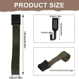 Stedan Tree Stand Gear Hanger with 6PCS Durable Double Tree Hooks, Foldable Nylon Fiber Strap Portable UV Resistant Sturdy Buckle for Trail Cameras, Camping Picnics, Hanging Bows and Arrows