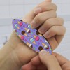 Ice Cream Pattern with Rainbow Hearts Double-Sided Oval Nail File