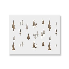 Fir Tree Forest Pattern Wall Stencil - Reusable, Durable, Laser Cut in America - Fir Tree Forest Pattern Wall Looks Beautiful in Any Interior Design!