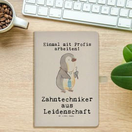 Mr. & Mrs. Panda DIN A5 Baumwoll Notizbuch Zahntechniker Leidenschaft - Geschenk, Ausbildung, Schenken, Notizblock, Journal, Schreibheft, Notizheft,