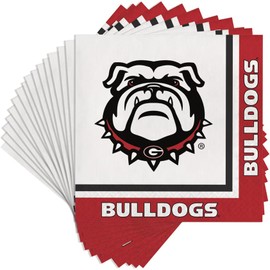 Georgia Bulldogs Party Napkins - 40 Count | 2 packs of 20CT Luncheon Napkins | Decorative Tailgate Table Decor