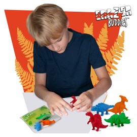 Deluxebase Erazer Buddies Dinosaur Erasers and Novelty Stationery for Girls and Boys. Colourful Eraser Set, Ideal for Office and School Supplies
