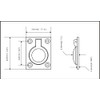 QCAA Solid Brass Flush Ring Pull, 36.5 x45 mm, Matte
