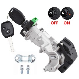 GXYWADY Lock Cylinder Ignition Keys Switch with 2 Key Replacement for Honda Civic Auto Trans 2006-2011