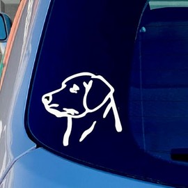 Lab Head Labrador Retriever Head Sticker Vinyl Decal Labradoodle Cars Trucks Vans Walls Laptop White