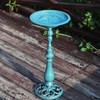 AIHAOKAN 26.6”H×12.3" W Cast Iron Pedestal Bird Bath，Metal Birdbaths Bird