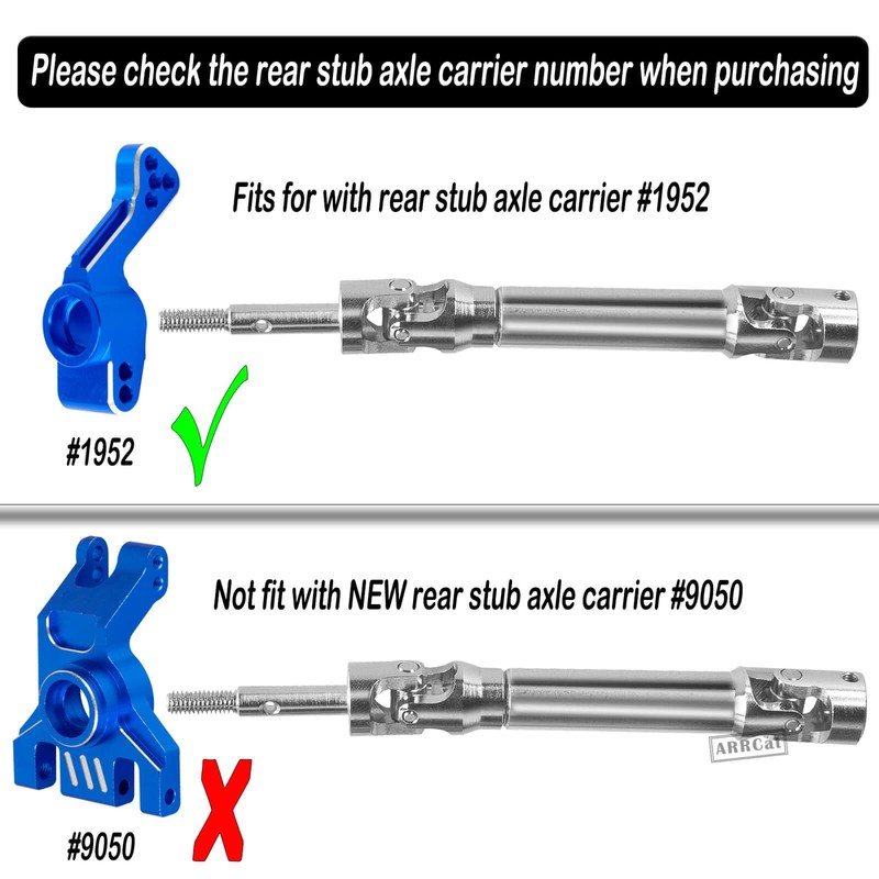 4PCS Stainless Steel Drive Shaft CVD Upgrades Part for 1/10