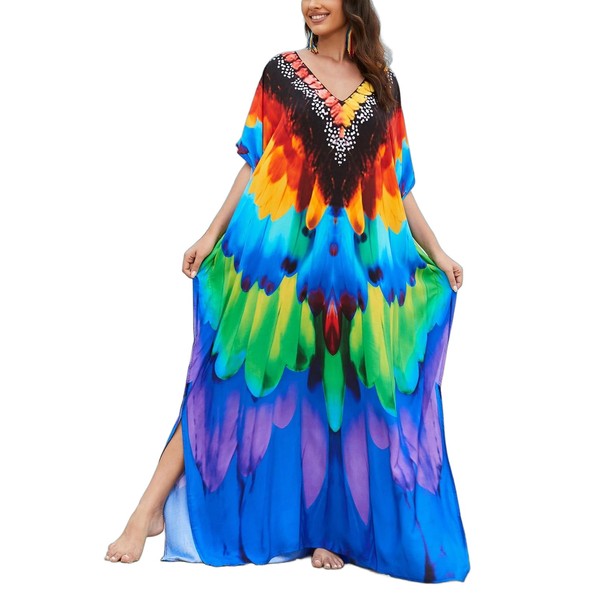 ELSCIRW Plus Size Kaftan Dress for Women Caftan Bathing Swim