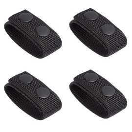 MNWMNW Tactical Belt, Set of 4, Black, Belt Loop, Trouser Belt Loop, Backpack, Belt Keeper, Backpack, Belt Clasp, Camping, Hiking, Running, Construction, Black