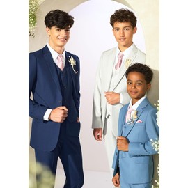 Boys Formal Suits Beige Teenager Suit for Boys Dress Clothes Wedding Outfit Tuxedo Teen Homecoming Set Size 16
