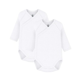 Petit Bateau Unisex Baby Long-Sleeved Bodysuit for Newborns (Pack of 2), Variant 1