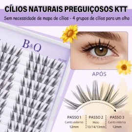 Kit De Extensiones De Pestañas B&q Modelo Sunflower Sin Lash Map Bqlash Curvatura C pestañas bq DIY en casa La mejor opción para principiantes