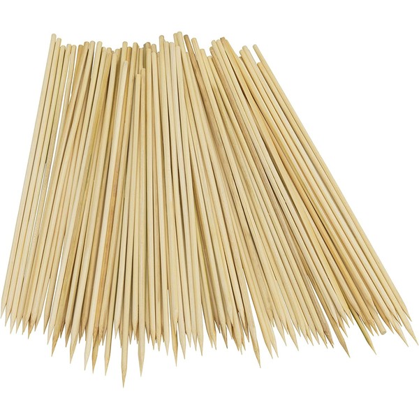 120 x 30cm 12" BAMBOO WOODEN SKEWERS - Large Size Ideal for BBQ, Kebabs, Fruit, Chocolate Fountains, Grilling Bamboo Sticks Barbecue Parties and Outdoor Cooking, marshmallow roasting or fruit sticks