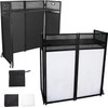 Sidasu DJ Facade Booth Table 40" x 20"-Portable with Black&White