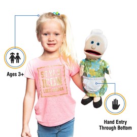 14" Granny, Peach Grandmother, Hand Puppet