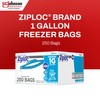 Ziploc® Freezer And Storage Bags, 1 Gallon, Box Of 250