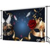 LYWYGG Birthday Party Thin Vinyl Photography Backdrop 7x5FT Masquerade Mysterious