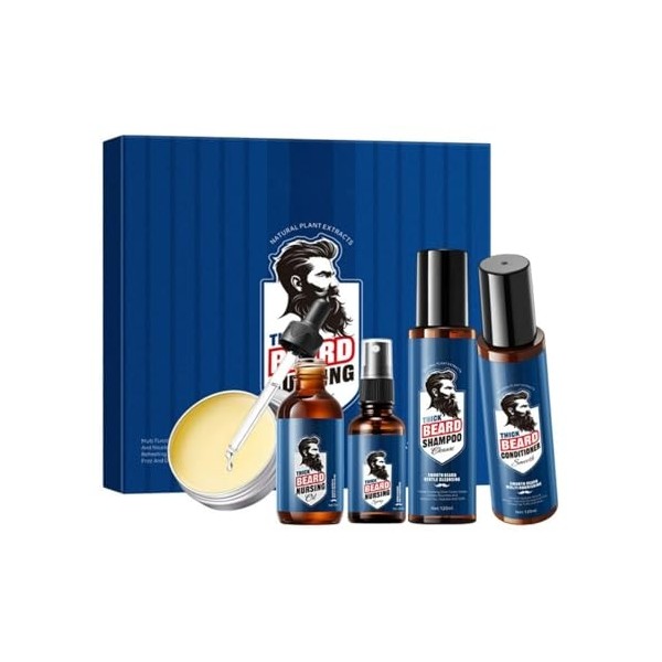5-In-1 Beard Care Kit, Men’s Bared Care Set With Beard